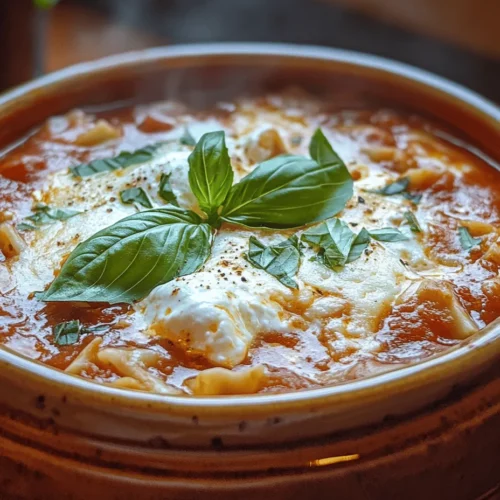 Lasagna soup is an innovative twist on the beloved Italian dish, lasagna. It retains all the classic elements—such as layers of pasta, sauce, and cheese—but presents them in a comforting, soup-like format. The origins of lasagna soup can be traced back to the culinary need for hearty, satisfying meals that require less preparation time than traditional lasagna. While traditional lasagna involves layering sheets of pasta with various fillings, sauces, and cheeses, lasagna soup simplifies this process by incorporating the same components into a single pot.