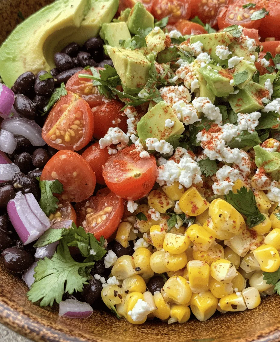 Mexican street corn salad, known as 