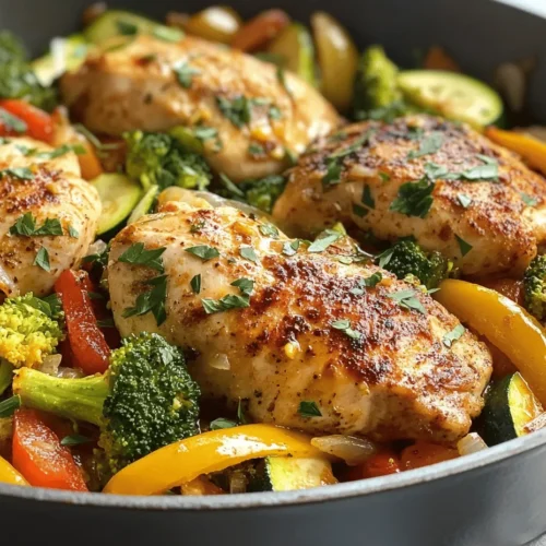 In today’s fast-paced world, finding the time to prepare wholesome meals can seem daunting. Many people often resort to packaged or takeout meals, which can be high in calories, sodium, and unhealthy fats. The vibrant chicken and vegetable skillet delight provides a refreshing solution. It is a one-pan dish that can be prepared in under 30 minutes, making it an ideal option for weeknight dinners or meal prep for the week ahead.