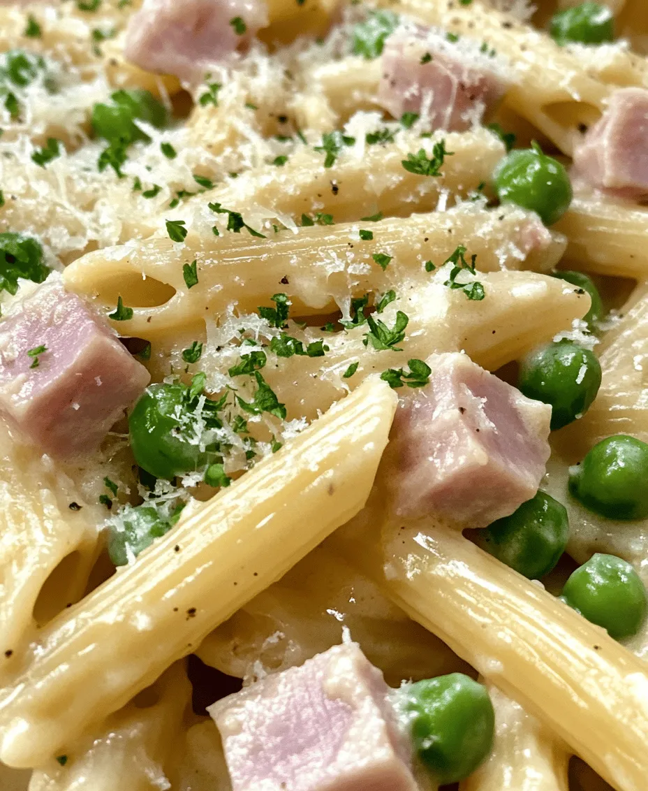 When it comes to comfort food, few dishes can rival the creamy goodness of pasta. Enter Ham & Pea Pasta Delight—an irresistible blend of tender pasta, savory diced ham, and sweet peas enveloped in a rich, velvety sauce. This dish is not only delightful to the taste buds but also a visual treat that brings warmth to the dining table. Whether you're preparing a meal for your family after a long day or hosting a gathering with friends, this recipe offers a harmonious balance of flavors and textures that everyone will enjoy.