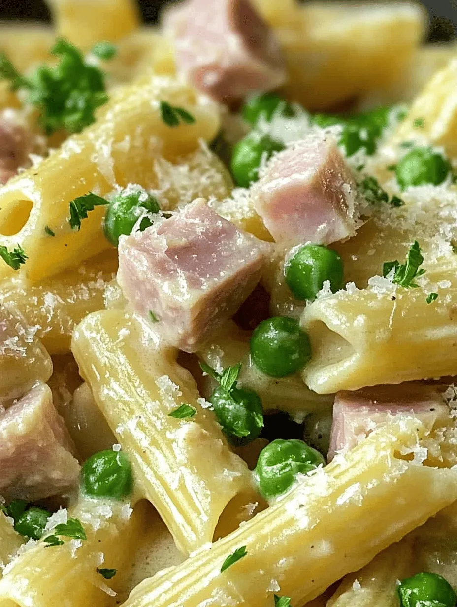 When it comes to comfort food, few dishes can rival the creamy goodness of pasta. Enter Ham & Pea Pasta Delight—an irresistible blend of tender pasta, savory diced ham, and sweet peas enveloped in a rich, velvety sauce. This dish is not only delightful to the taste buds but also a visual treat that brings warmth to the dining table. Whether you're preparing a meal for your family after a long day or hosting a gathering with friends, this recipe offers a harmonious balance of flavors and textures that everyone will enjoy.