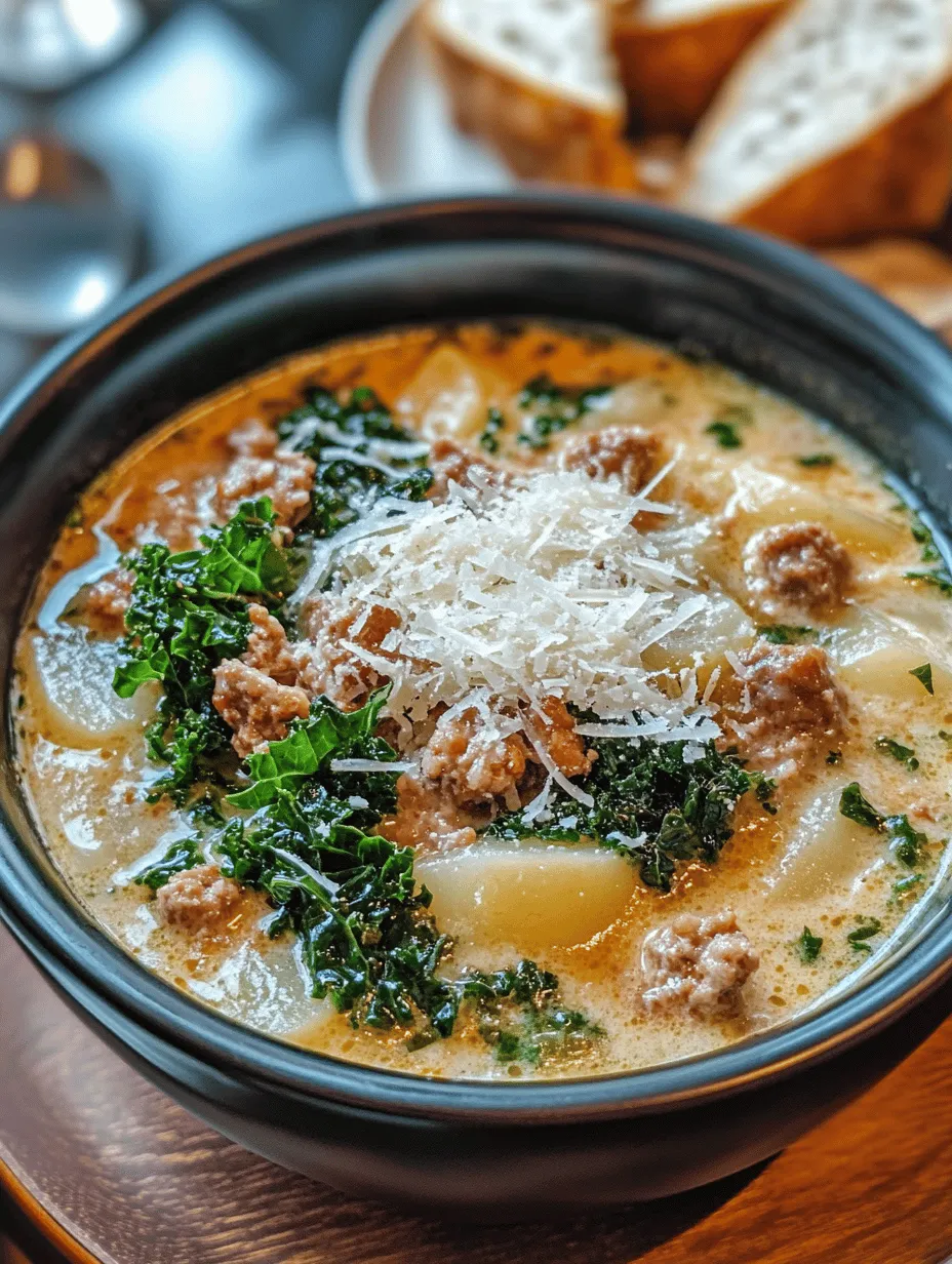 Italian cuisine is renowned for its ability to tell stories through its dishes, and Zuppa Toscana is no exception. This hearty soup reflects the rustic cooking traditions of the Tuscan countryside, where simple ingredients are transformed into satisfying meals. The historical significance of soups in Italy cannot be overstated; they have been a staple of Italian households for centuries, often made from leftover ingredients. Zuppa Toscana, in particular, embodies the essence of Italian cooking—using quality ingredients to create something extraordinary.