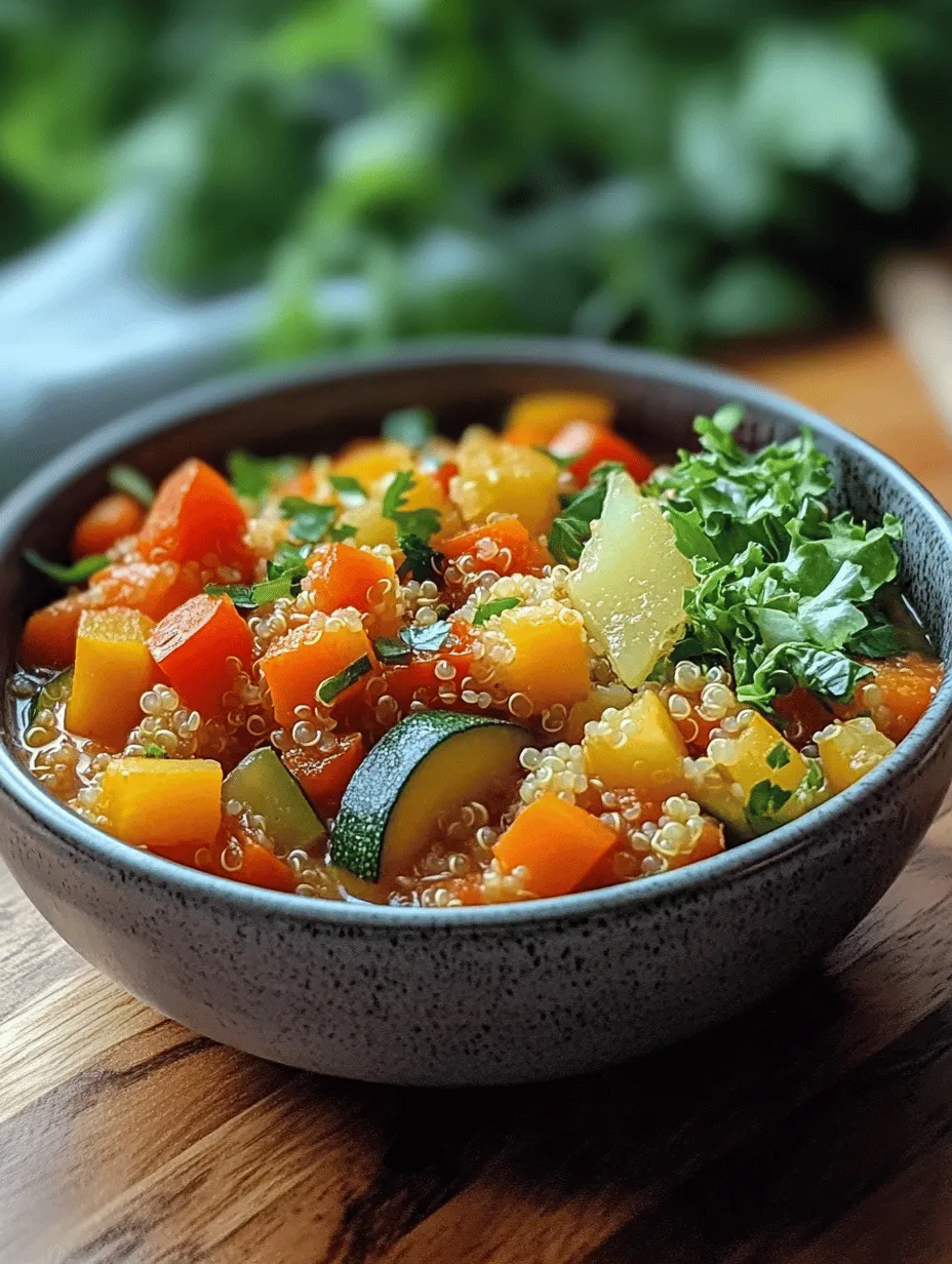 As the days grow shorter and the temperatures drop, the allure of a warm, comforting bowl of soup becomes irresistible. There's something inherently soothing about a steaming bowl of soup, especially during the colder months. Whether it's a chilly autumn evening or a frigid winter afternoon, a hearty soup can provide not only warmth but also nourishment. This is where the Cozy Quinoa and Vegetable Slow Cooker Soup enters the scene, ready to offer both comfort and nutrition in one delicious package.
