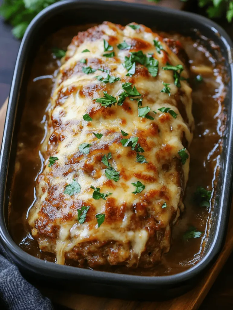 Understanding the classic comfort food that is meatloaf can transform your weekly dinner routine. While traditional meatloaf has always been a beloved staple in many households, adding a twist such as French onion soup elevates it to new culinary heights. This article dives into the delicious world of French Onion Meatloaf, a dish that beautifully marries the familiar, hearty flavors of meatloaf with the rich, savory essence of French onion soup and the creamy texture of Gruyère cheese.