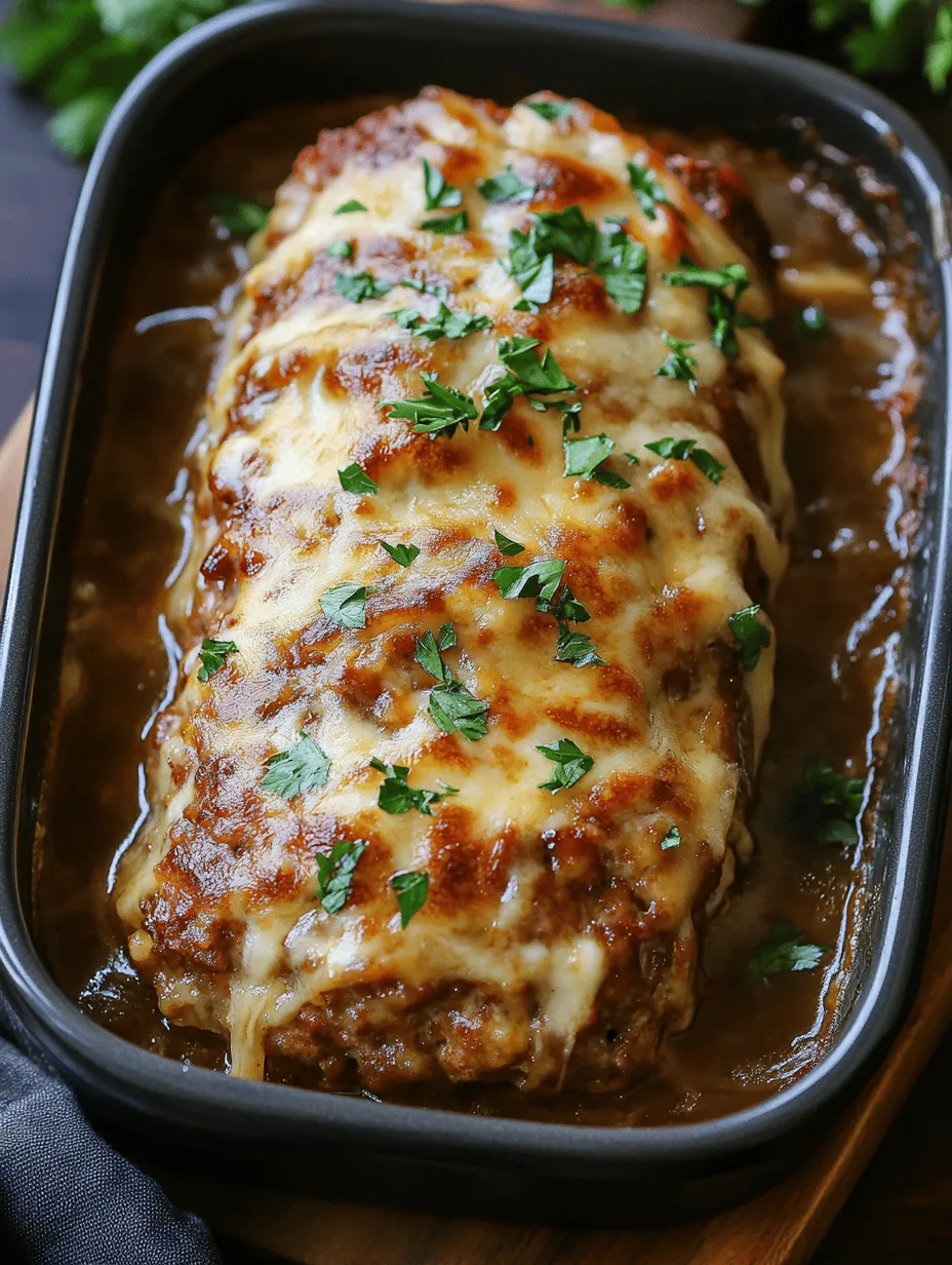 Understanding the classic comfort food that is meatloaf can transform your weekly dinner routine. While traditional meatloaf has always been a beloved staple in many households, adding a twist such as French onion soup elevates it to new culinary heights. This article dives into the delicious world of French Onion Meatloaf, a dish that beautifully marries the familiar, hearty flavors of meatloaf with the rich, savory essence of French onion soup and the creamy texture of Gruyère cheese.