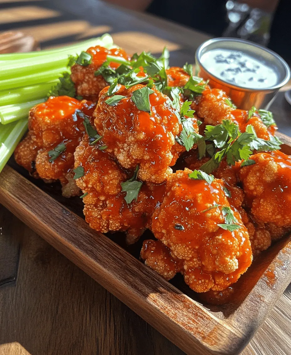 To elevate your Crispy Buffalo Cauliflower Wings, consider enhancing the dining experience with a few thoughtful serving suggestions:
