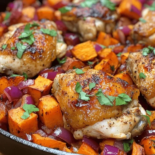 If you're looking for a comforting, nutritious meal that requires minimal effort and cleanup, look no further than the One-Pan Chicken and Sweet Potato Skillet. This delightful dish showcases the perfect harmony of succulent chicken, sweet potatoes, and vibrant vegetables all cooked together in one pan, making it a favorite for weeknight dinners.