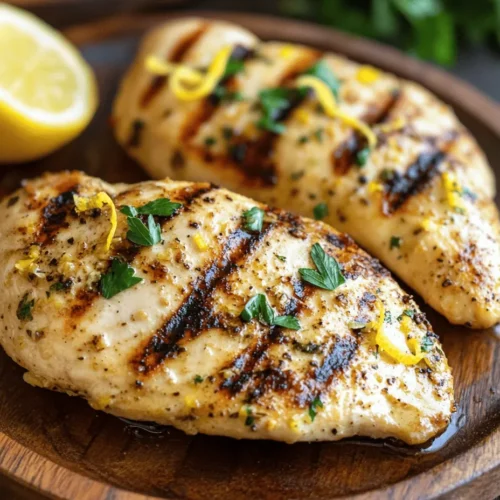 Grilled chicken has long been a staple in kitchens around the world, beloved for its versatility and ability to elevate any meal. Whether served at a summer barbecue, as part of a hearty family dinner, or even as a light lunch option, grilled chicken can be tailored to suit numerous flavor profiles and culinary styles. Among the myriad of grilled chicken recipes, Grilled Lemon Garlic Chicken Breast stands out for its fresh, zesty flavors that captivate the palate. This dish is not only easy to prepare but also provides immense satisfaction to both home cooks and diners alike.
