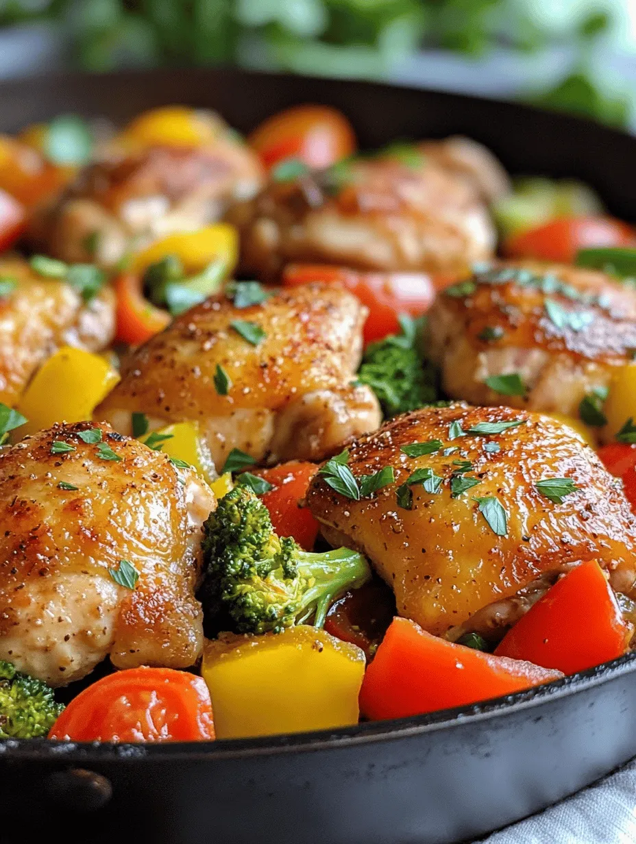 In today’s fast-paced world, preparing a wholesome meal that doesn’t compromise on flavor or nutrition is essential. The Garlic Butter Chicken & Veggies Skillet is the perfect solution for busy weeknights or even leisurely weekends. This one-pan dish combines tender chicken thighs, vibrant vegetables, and a luscious garlic butter sauce, making it a delightful option for families and meal preppers alike. Whether you are looking to impress guests or simply want to whip up a comforting dinner after a long day, this recipe has you covered. Join us as we explore the ingredients, preparation, nutritional benefits, and variations of this delectable dish.