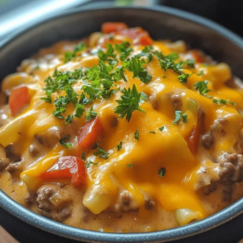 If you’re searching for a hearty, delicious meal that brings the comfort of a classic cheeseburger right to your dinner table, look no further than this One Pot Cheeseburger Pasta recipe. This innovative dish combines all the flavors of a cheeseburger—juicy ground beef, melty cheese, and savory spices—into a creamy, pasta-based delight that the whole family will adore.