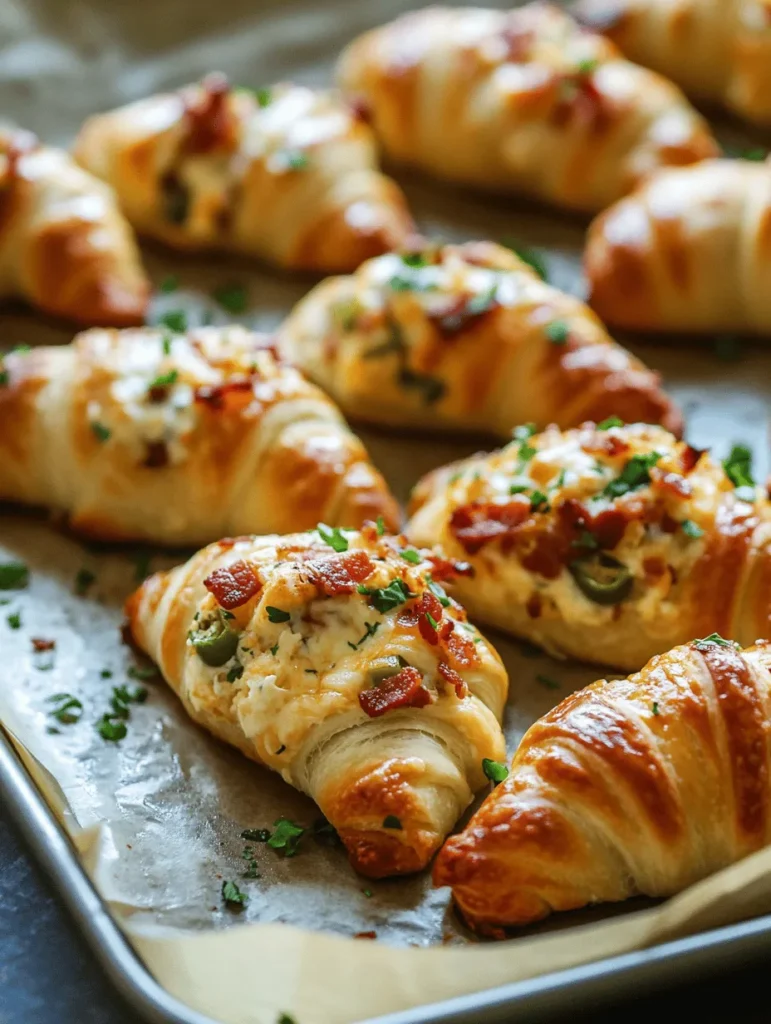 If you're on the lookout for a tantalizing snack that packs a punch, look no further than Spicy Jalapeño Popper Rolls with Bacon. This delectable dish combines the beloved flavors of spicy jalapeño poppers with the irresistible crunch of crispy bacon, all enveloped in soft, buttery crescent roll dough. Whether you're hosting a party, enjoying a casual get-together with friends, or simply craving something indulgent, these rolls are sure to impress. Their creamy, cheesy filling infused with spicy jalapeños offers a delightful contrast to the crispy exterior, making them a true crowd-pleaser.