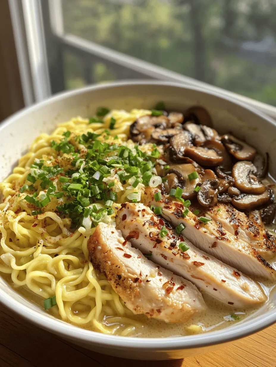 Ramen has taken the culinary world by storm, evolving from its humble origins in Japan to a beloved dish that graces restaurants and home kitchens worldwide. This versatile noodle soup has developed into countless variations, each reflecting unique regional flavors and personal preferences. Among the myriad of ways to enjoy ramen, one standout recipe is the Spicy Chicken Ramen with Creamy Garlic Sauce. This dish not only satisfies the cravings of spice lovers but also offers a comforting, creamy twist that elevates the traditional ramen experience.