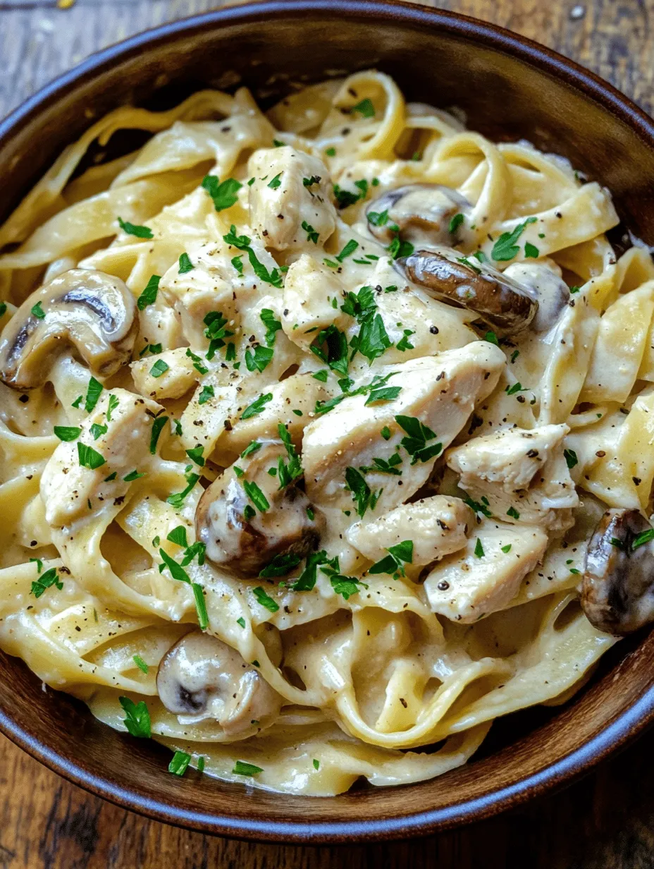 Pasta has long been celebrated as a versatile and beloved dish across cultures, and our Creamy Chicken & Mushroom Pasta recipe brings together the best of both worlds. This delectable meal is a harmonious blend of tender chicken, earthy mushrooms, and a rich, velvety sauce that hugs every strand of fettuccine, making it a comforting choice for any occasion. Whether you're preparing a weeknight dinner for your family or impressing guests at a gathering, this recipe is sure to be a hit thanks to its simplicity and robust flavors.