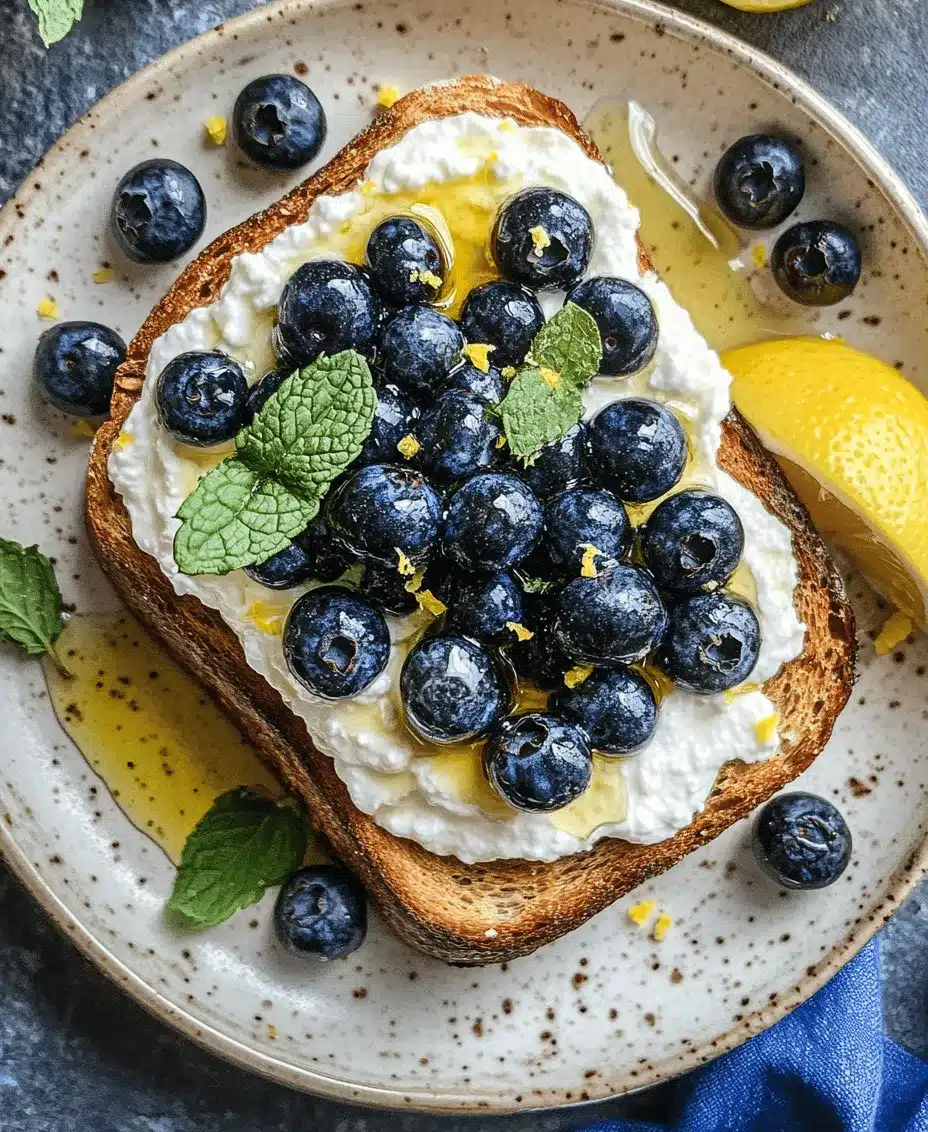In the world of culinary delights, few combinations are as enchanting as the pairing of roasted blueberries and creamy whipped ricotta. This delightful Roasted Blueberry Toast with Whipped Ricotta recipe is not only visually appealing but also a celebration of flavors that dance on your palate. The sweetness of the roasted blueberries harmonizes beautifully with the rich creaminess of the ricotta, creating a dish that is perfect for any time of day. Whether you're looking for a refreshing breakfast, a sophisticated brunch option, or a light dessert, this toast has you covered.