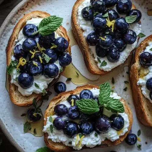 In the world of culinary delights, few combinations are as enchanting as the pairing of roasted blueberries and creamy whipped ricotta. This delightful Roasted Blueberry Toast with Whipped Ricotta recipe is not only visually appealing but also a celebration of flavors that dance on your palate. The sweetness of the roasted blueberries harmonizes beautifully with the rich creaminess of the ricotta, creating a dish that is perfect for any time of day. Whether you're looking for a refreshing breakfast, a sophisticated brunch option, or a light dessert, this toast has you covered.