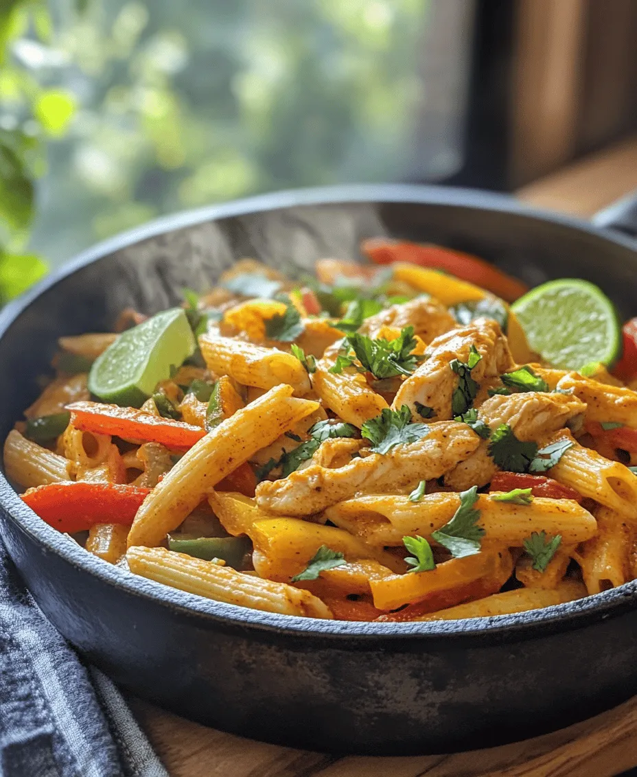 One Pot Chicken Fajita Pasta is a delightful and vibrant dish that brings together the best of Tex-Mex and Italian cuisine in a single, satisfying meal. This recipe is perfect for busy weeknights when you crave bold flavors but don't want to spend hours in the kitchen. With its zesty chicken, colorful bell peppers, and perfectly cooked pasta, this dish is not only visually appealing but also bursting with flavor.