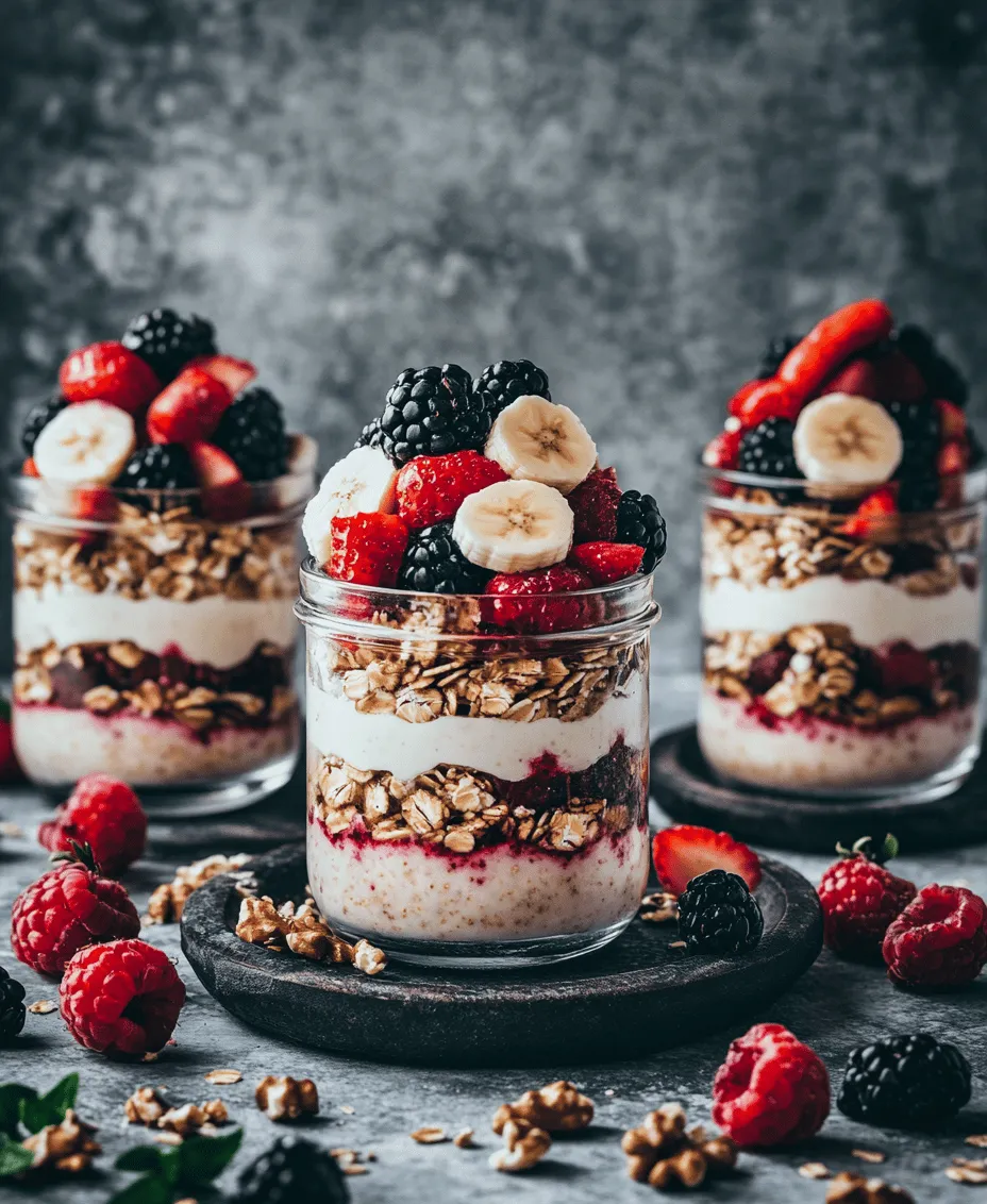 Overnight oats have garnered attention for their impressive health benefits, making them a popular choice among health enthusiasts and busy professionals alike. At the heart of this recipe are rolled oats, which are packed with essential nutrients. They are an excellent source of fiber, particularly soluble fiber known as beta-glucan, which has been shown to help lower cholesterol levels, stabilize blood sugar, and promote a feeling of fullness—making them a stellar option for weight management.