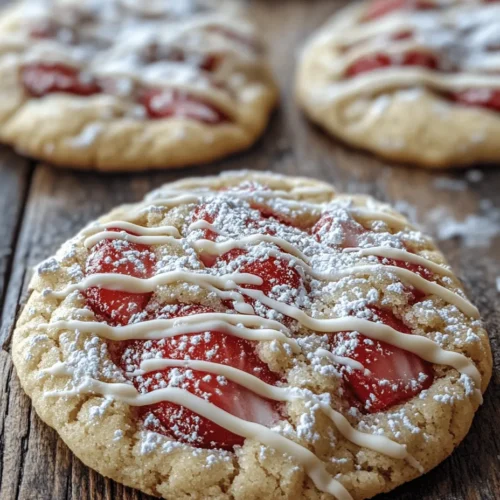 Cookies hold a special place in the hearts of dessert lovers around the world. These delightful treats come in a myriad of flavors and textures, each offering a unique experience that can warm the soul and satisfy sweet cravings. Among the many cookie varieties, Creamy Strawberry Bliss Cookies stand out with their luscious combination of flavors and a texture that is both soft and chewy. This recipe beautifully marries the rich, creamy notes of cream cheese with the bright, fruity essence of fresh strawberries, creating a cookie that is as delightful to eat as it is to behold.