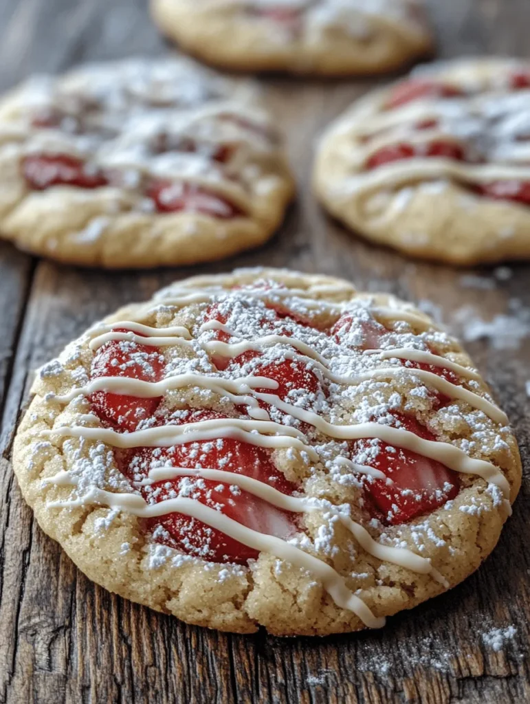 Cookies hold a special place in the hearts of dessert lovers around the world. These delightful treats come in a myriad of flavors and textures, each offering a unique experience that can warm the soul and satisfy sweet cravings. Among the many cookie varieties, Creamy Strawberry Bliss Cookies stand out with their luscious combination of flavors and a texture that is both soft and chewy. This recipe beautifully marries the rich, creamy notes of cream cheese with the bright, fruity essence of fresh strawberries, creating a cookie that is as delightful to eat as it is to behold.
