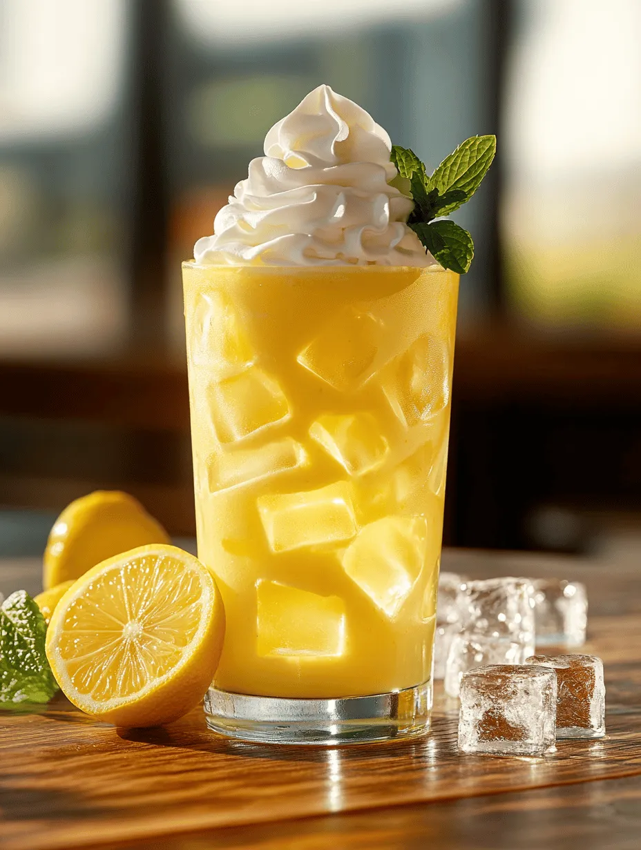 The magic of Creamy Lemonade Bliss lies in its carefully selected ingredients, each contributing to the drink's delicious flavor and unique appeal. Let’s delve into the key components that make this beverage a standout.