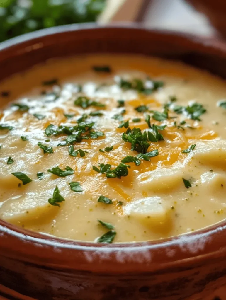 As the days grow shorter and the temperature begins to dip, there's nothing more comforting than a warm bowl of soup. It’s a quintessential part of autumn and winter dining, offering not just warmth but also a sense of nostalgia. One soup that perfectly embodies this cozy essence is Cheesy Broccoli & Potato Soup. This delightful dish combines the heartiness of potatoes with the vibrant freshness of broccoli, all enveloped in a creamy, cheesy broth. It's a nourishing option that will not only satisfy your hunger but also warm your soul.