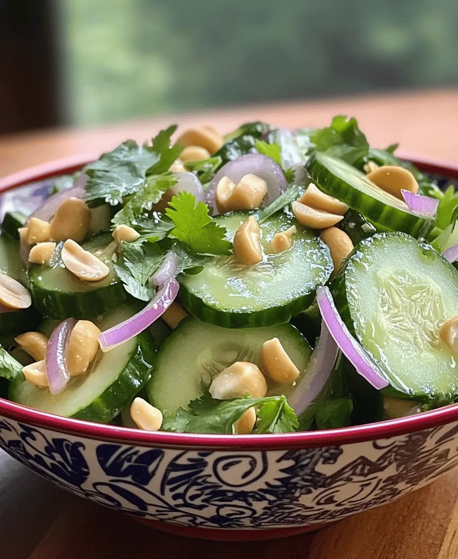 The Crunchy Asian Cucumber Salad is a vibrant and refreshing dish that perfectly encapsulates the essence of Asian cuisine. Bursting with fresh flavors, this salad combines crisp cucumbers, aromatic herbs, and a deliciously balanced dressing, making it an irresistible choice for any meal. Whether served as a side dish to complement your favorite Asian entrées or enjoyed as a light, health-conscious main course, this salad is sure to delight your taste buds and impress your guests.