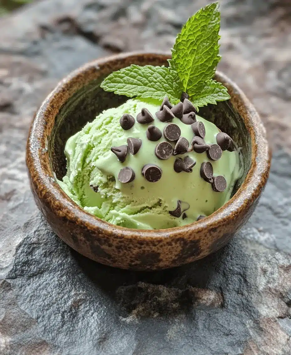 Mint chocolate desserts have long captivated dessert lovers with their unique combination of refreshing mint and rich chocolate. This classic duo has made its way into various confections, from cookies to cakes, but nothing compares to the cool, creamy goodness of homemade ice cream. Introducing the <strong></noscript>Minty Chocolate Chip Indulgence</strong>—a delightful treat that perfectly embodies the essence of summer while being an exquisite addition for any special occasion.” /></p>
</p>
<h3>Churning the Ice Cream</h3>
</p>
<p>Churning is a crucial step in making homemade ice cream, particularly for our Minty Chocolate Chip Indulgence. The process involves continuously mixing the ice cream base as it freezes, which incorporates air into the mixture. This air infusion is vital for creating a light, fluffy texture that distinguishes premium ice cream from the dense varieties often found in stores.</p>
</p>
<p>To begin churning, ensure your ice cream maker’s bowl is adequately frozen, typically requiring at least 24 hours in the freezer. Pour the chilled minty base into the machine, following the manufacturer’s instructions. As the churning commences, you will notice the mixture gradually thickening. This process can take anywhere from 20 to 30 minutes, depending on your ice cream maker.</p>
</p>
<p>During this time, the ice cream develops its structure, and the cold temperature prevents large ice crystals from forming. For the best results, keep an eye on the texture; it should resemble soft serve by the end of the churning process. If you desire a smoother consistency, consider churning for a few additional minutes.</p>
</p>
<h3>Adding Chocolate Chips</h3>
</p>
<p>Once your ice cream has reached that perfect soft-serve texture, it’s time to add the chocolate chips. Timing is essential here; you want to add them during the last five minutes of churning. This allows the chips to be evenly distributed throughout the ice cream without sinking to the bottom.</p>
</p>
<p>For even distribution, you can break the chocolate chips into smaller pieces if you prefer a more subtle chocolate flavor in each bite. When adding them, pour them in gradually while the machine is still running to ensure they are well mixed into the minty base. This technique not only enhances the flavor but also adds delightful texture to each scoop.</p>
</p>
<h3>Freezing to Perfection</h3>
</p>
<p>After the churning process is complete and your chocolate chips are evenly distributed, it’s time to transfer the ice cream to an airtight container for the final freezing step. This stage is crucial for achieving that perfect scoopable texture.</p>
</p>
<p>To freeze the ice cream, use a spatula to pack it tightly into the container, smoothing the top to minimize air exposure. Cover the surface with plastic wrap before sealing the lid to lock in freshness. Place it in the coldest part of your freezer, ideally at zero degrees Fahrenheit or lower, for at least four hours. This allows the ice cream to firm up while enhancing its flavor profile.</p>
</p>
<p>If you want to serve the ice cream straight from the freezer, let it sit at room temperature for about 5-10 minutes before scooping. This waiting period ensures that the ice cream softens slightly, making it easier to serve without compromising its rich texture.</p>
</p>
<h3>Serving Suggestions</h3>
</p>
<h4>Presentation Ideas</h4>
</p>
<p>When it comes to serving Minty Chocolate Chip Indulgence, presentation can elevate the experience. Here are some creative ways to serve this delightful dessert:</p>
</p>
<p>– <strong>Classic Ice Cream Bowls</strong>: Serve the ice cream in chilled bowls to keep it cold longer. Top with a sprig of fresh mint or a drizzle of chocolate syrup for an enticing look.</p>
</p>
<p>– <strong>Waffle Cones</strong>: Scoop the ice cream into waffle cones for a classic treat. For added flair, dip the tops of the cones in melted chocolate and sprinkle with crushed nuts or sprinkles.</p>
</p>
<p>– <strong>Sundae Style</strong>: Create a decadent sundae by layering scoops of ice cream with hot fudge, caramel sauce, or whipped cream. Garnish with chocolate shavings and a cherry on top for that classic sundae look.</p>
</p>
<p>– <strong>Milkshakes</strong>: Blend a few scoops of your Minty Chocolate Chip Indulgence with milk to create a delicious milkshake. Serve it in a tall glass with a straw and a mint leaf on top for a refreshing treat.</p>
</p>
<h4>Pairing with Other Desserts</h4>
</p>
<p>Minty Chocolate Chip Indulgence pairs beautifully with a variety of other desserts, creating a harmonious balance of flavors and textures. Consider serving it alongside:</p>
</p>
<p>– <strong>Brownies</strong>: The rich, fudgy texture of brownies complements the minty freshness of the ice cream. Serve warm brownies with a scoop on top for a delightful contrast.</p>
</p>
<p>– <strong>Chocolate Cake</strong>: A slice of moist chocolate cake alongside your mint ice cream can elevate the dessert experience. The combination of flavors is bound to satisfy any chocolate lover.</p>
</p>
<p>– <strong>Fruit Tart</strong>: For a lighter option, a fresh fruit tart offers a delightful contrast. The tartness of the fruit can balance the sweetness of the ice cream, making for a well-rounded dessert platter.</p>
</p>
<h3>Health Considerations</h3>
</p>
<h4>Moderation in Indulgence</h4>
</p>
<p>While Minty Chocolate Chip Indulgence is a delightful treat, it’s essential to enjoy it in moderation. Homemade ice cream is often richer and creamier than store-bought versions, which means it can be higher in calories and fat. Savoring a scoop or two occasionally is a great way to enjoy this indulgence without going overboard. Emphasizing portion control can make this dessert more enjoyable and less of a dietary concern.</p>
</p>
<h4>Ingredient Substitutions</h4>
</p>
<p>For those with dietary restrictions or specific preferences, there are several ingredient substitutions you can make without sacrificing flavor:</p>
</p>
<p>– <strong>Dairy-Free Options</strong>: Substitute heavy cream and milk with coconut milk or almond milk for a dairy-free version. Use a vegan sweetener if needed to keep the recipe plant-based.</p>
</p>
<p>– <strong>Sugar Alternatives</strong>: If you’re looking to reduce sugar intake, consider using natural sweeteners like maple syrup, agave nectar, or stevia. Just be mindful of the sweetness level, as these alternatives can vary in potency.</p>
</p>
<p>– <strong>Mint Extract</strong>: If fresh mint is unavailable, use peppermint extract as a substitute. Start with a small amount, as extracts can be quite concentrated.</p>
</p>
<h3>Seasonal Variations</h3>
</p>
<h4>Holiday Flavors</h4>
</p>
<p>To give your Minty Chocolate Chip Indulgence a seasonal twist, consider infusing it with holiday flavors. During festive seasons, you can add spices such as:</p>
</p>
<p>– <strong>Cinnamon</strong>: A pinch of ground cinnamon can add warmth and depth to your ice cream, making it perfect for winter celebrations.</p>
</p>
<p>– <strong>Nutmeg</strong>: Adding a hint of nutmeg can evoke the flavors of holiday baked goods, creating a comforting treat.</p>
</p>
<p>– <strong>Vanilla Bean</strong>: For a more luxurious flavor, consider incorporating vanilla bean paste into the base, enhancing the overall richness of your ice cream.</p>
</p>
<h4>Experimenting with Mix-ins</h4>
</p>
<p>One of the joys of making homemade ice cream is the opportunity to personalize your recipe. Here are some creative mix-in ideas to consider:</p>
</p>
<p>– <strong>Candy Canes</strong>: Crush some candy canes during the holiday season for a festive touch that enhances both flavor and texture.</p>
</p>
<p>– <strong>Nutty Additions</strong>: Chopped pecans, walnuts, or almonds can add a delightful crunch and nutty flavor that pairs well with mint.</p>
</p>
<p>– <strong>Fruit Flavors</strong>: Incorporate fresh or pureed fruits like raspberries or strawberries to add a fruity twist that complements the minty chocolate.</p>
</p>
<h3>Conclusion</h3>
</p>
<p>Minty Chocolate Chip Indulgence is a simple yet delightful dessert that brings joy to any occasion. The combination of fresh mint and rich chocolate creates a harmonious balance that is both refreshing and indulgent. Making homemade ice cream allows you to experiment with flavors and textures while sharing delightful moments with loved ones.</p>
</p>
<p>As you embark on your ice cream-making adventure, don’t hesitate to explore your creativity in the kitchen. Whether you choose to stick to the classic recipe or venture into seasonal variations, the joy of creating something delicious from scratch is a rewarding experience. So gather your ingredients, invite friends or family, and enjoy the wonderful world of homemade ice cream!</p>
<div id=